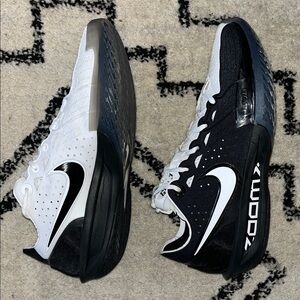 Nike Men's Black and White Zoom GT cut Athletic Shoes